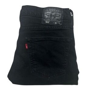 Levi's 511 Mens SZ (Actual Measurement) 35x30 Black Wash Levi Strauss 90's-1174
